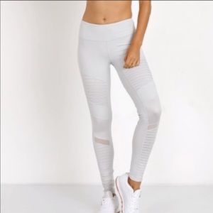 Alo Gray Moto leggings